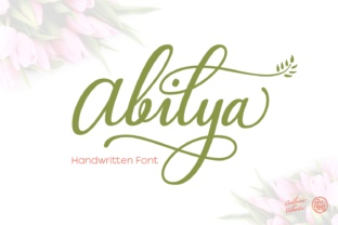 Abilya Script Font for Handmade Product Design
