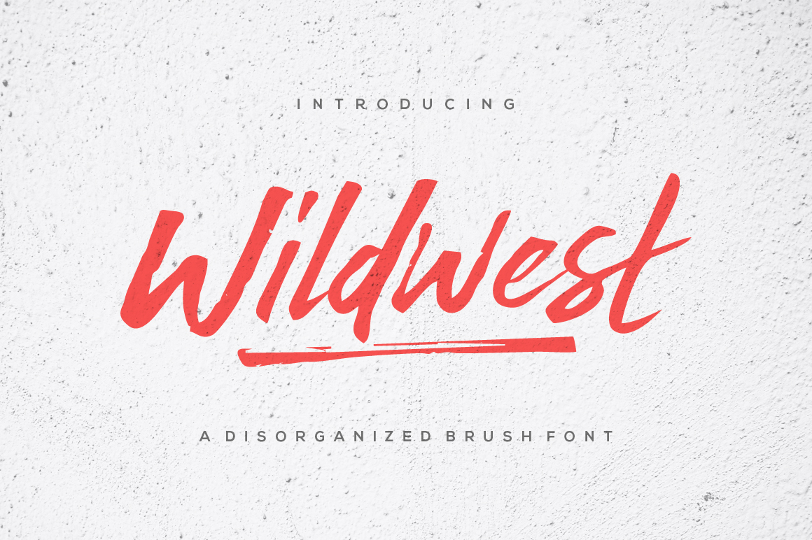 Wildwest: A Bold Brush Display Font for Handmade Products & Crafts